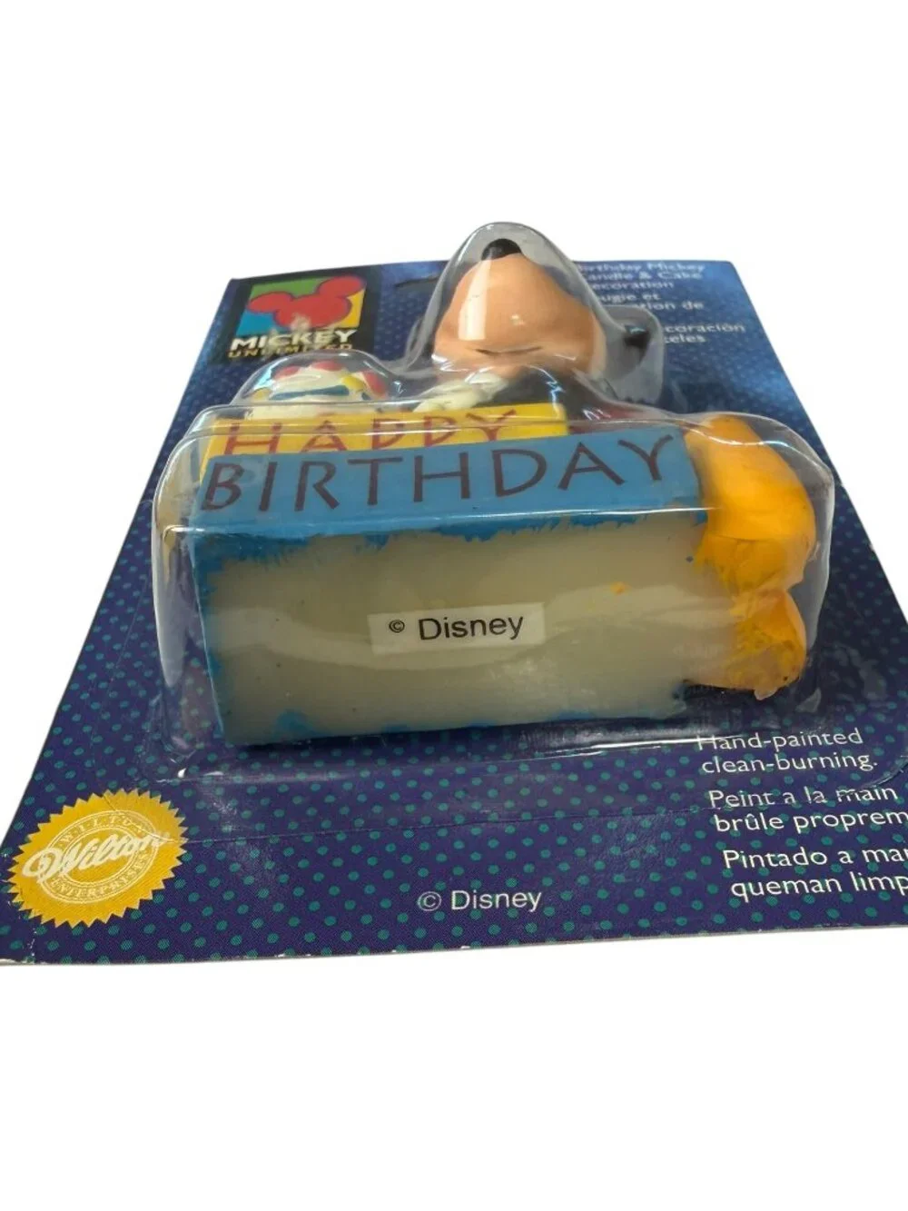 Vintage 1996 Disney Mickey Unlimited Birthday Cake Candle NOS Sealed